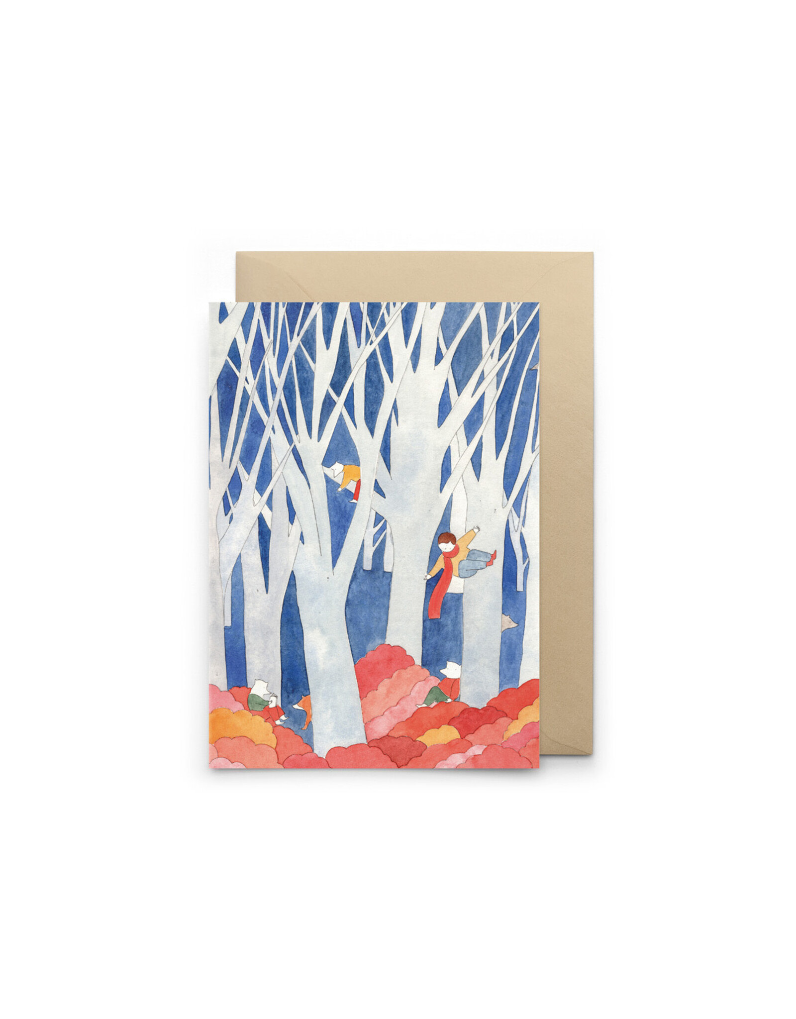 Petit Gramme Wenskaart - Baba Yaga - Dubbele kaart + Envelop