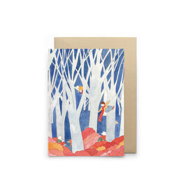 Petit Gramme Wenskaart - Baba Yaga - Dubbele kaart + Envelop