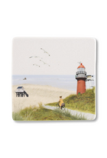 Storytiles Mini Tegel / Magneet - Fietsend op Vlieland - 5 x 5 cm