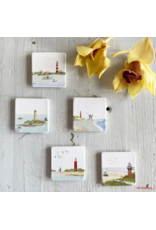 Storytiles Mini Tegel / Magneet - Fietsend op Vlieland - 5 x 5 cm