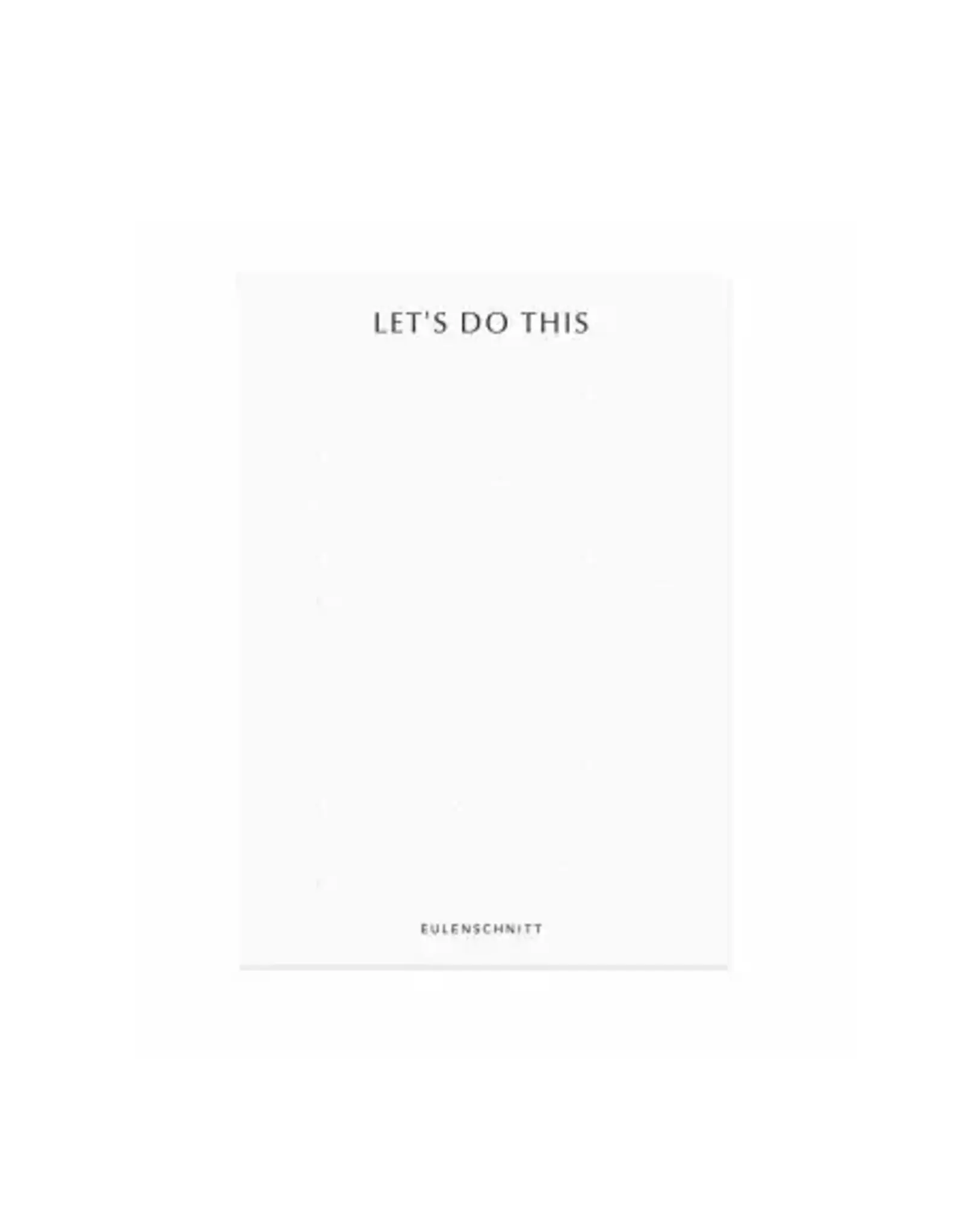Eulenschnitt Notitieblokje A6 - Let's do this