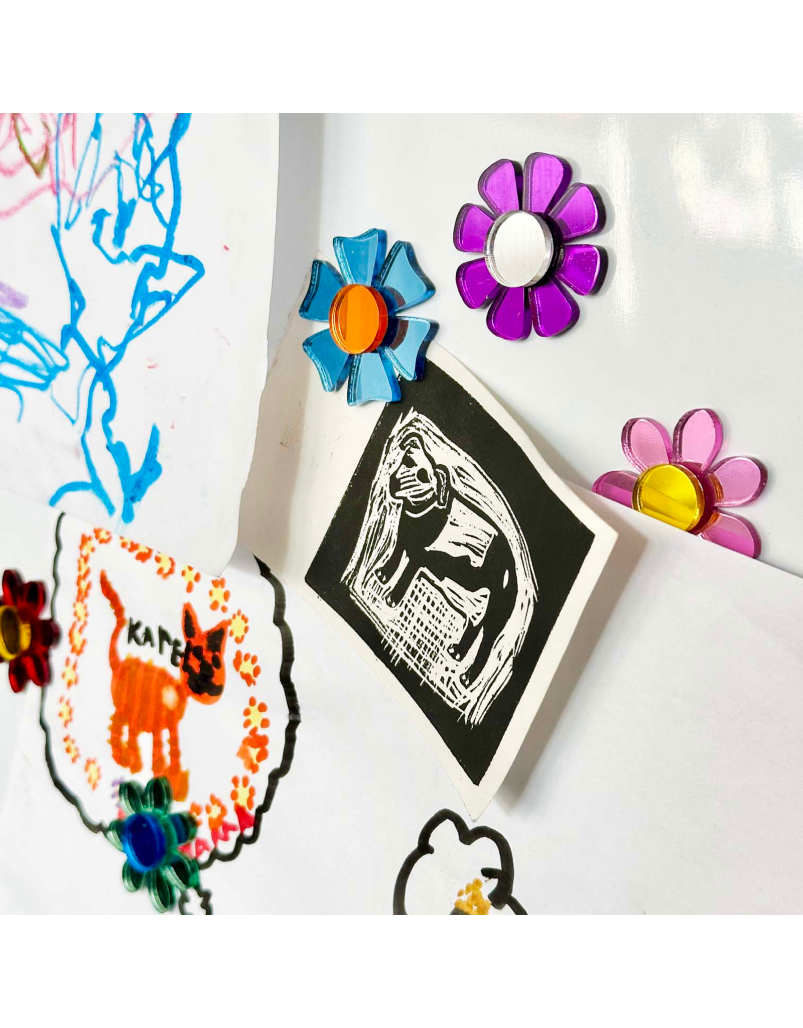 Mo Man Tai Magneet, Bloom - Ø 3,5cm - Per Stuk