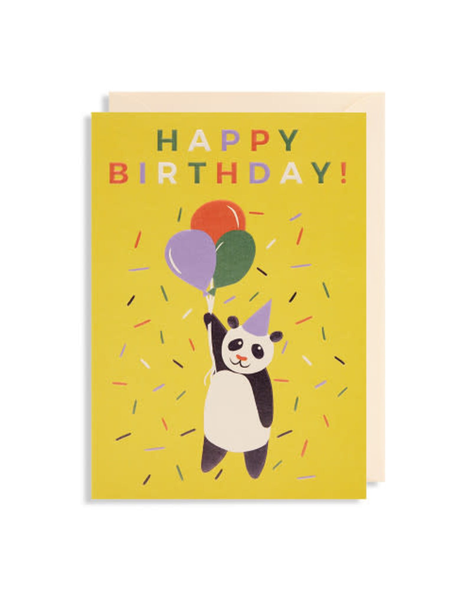 Naomi Wilkonson Wenskaart - Panda, Happy Birthday - Dubbele kaart + Envelop