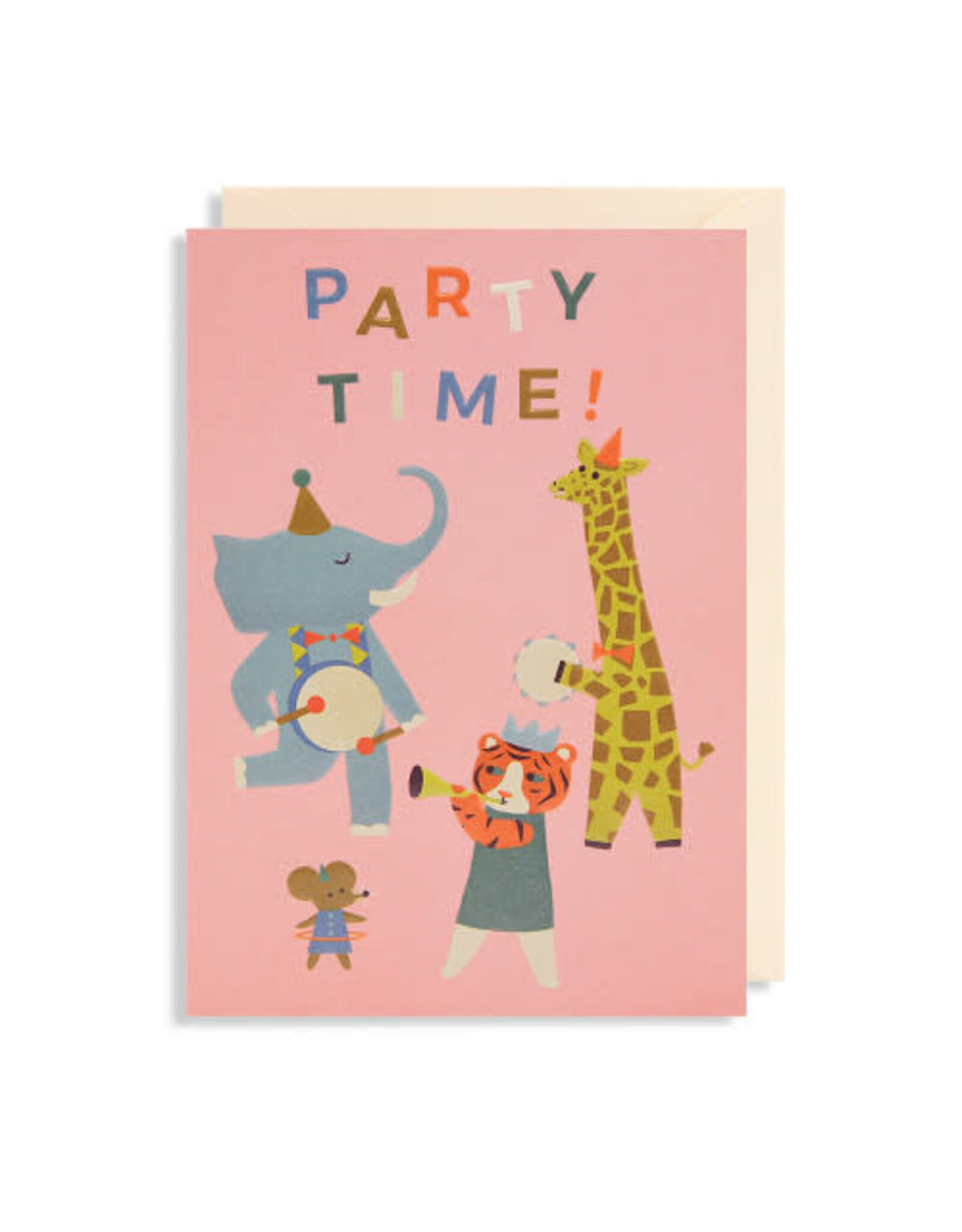 Naomi Wilkonson Wenskaart - Dieren, Party Time! - Dubbele kaart + Envelop