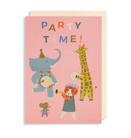 Naomi Wilkonson Wenskaart - Dieren, Party Time! - Dubbele kaart + Envelop