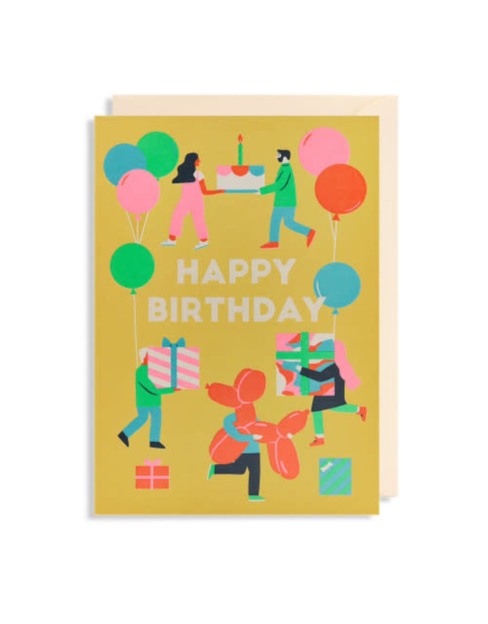 Naomi Wilkonson Wenskaart - Voorbereiding, Happy Birthday - Dubbele kaart + Envelop
