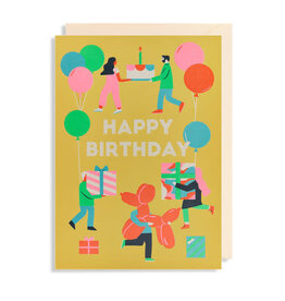 Naomi Wilkonson Wenskaart - Voorbereiding, Happy Birthday - Dubbele kaart + Envelop