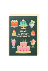 Naomi Wilkonson Wenskaart - Taart, Have a Sweet Birthday - Dubbele kaart + Envelop