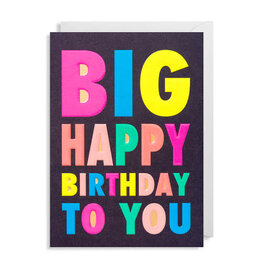 Postco Wenskaart - Big Happy Birthday to You - Dubbele kaart + Envelop