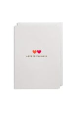 Postco Wenskaart - Love to you both - Dubbele kaart + Envelop