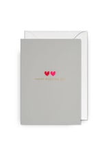 Postco Wenskaart - Happy Wedding Day - Dubbele kaart + Envelop