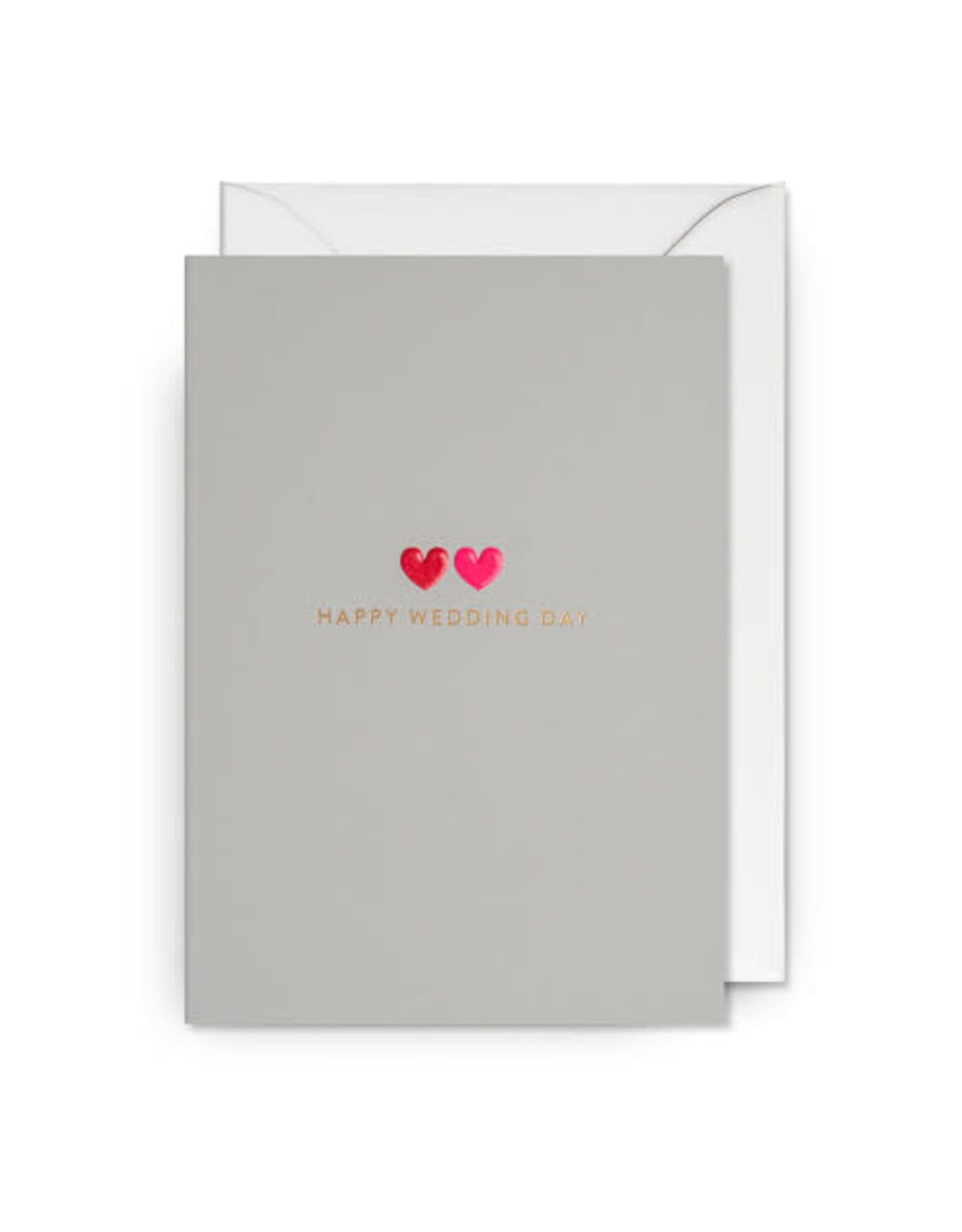 Postco Wenskaart - Happy Wedding Day - Dubbele kaart + Envelop