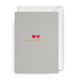 Postco Wenskaart - Happy Wedding Day - Dubbele kaart + Envelop