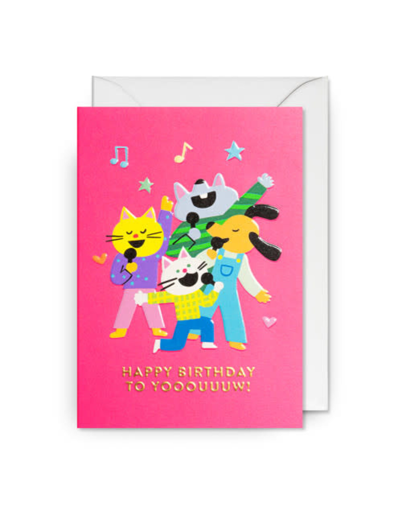 Jessica Das Wenskaart - Karaoke, Happy Birthday to you - Dubbele kaart + Envelop