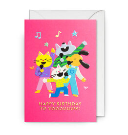 Jessica Das Wenskaart - Karaoke, Happy Birthday to you - Dubbele kaart + Envelop