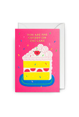 Jessica Das Wenskaart - Cherry on the Cake - Dubbele kaart + Envelop