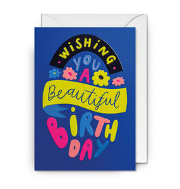 Jessica Smith Wenskaart - Beautiful Birthday - Dubbele kaart + Envelop