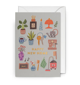 Annelies Draws Wenskaart - Happy New Home - Dubbele kaart + Envelop