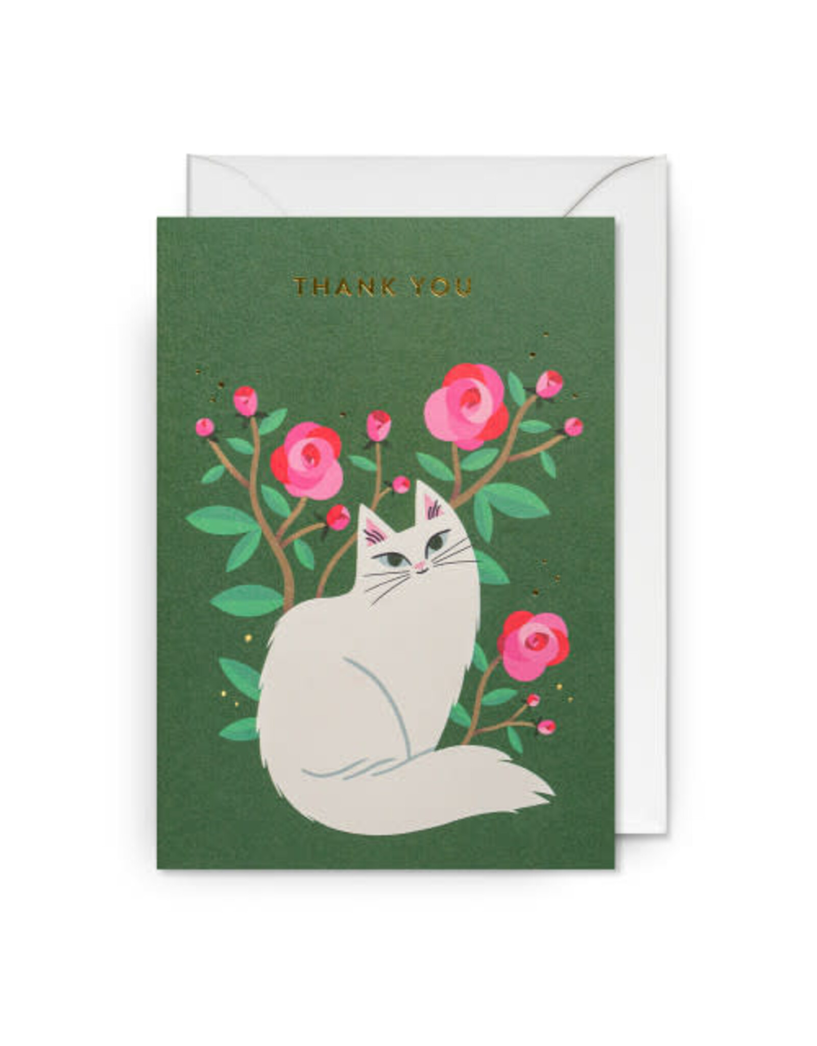 Essi Kimpimaki Wenskaart - Cat, Thank you - Dubbele kaart + Envelop