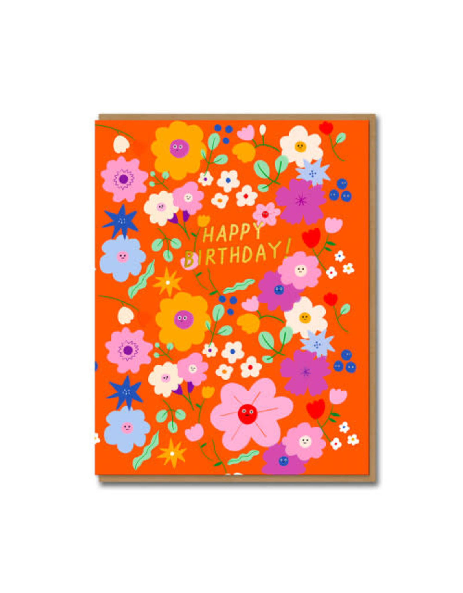 Carolyn Suzuki Goods Wenskaart - Birthday Buds - Dubbele kaart + Envelop