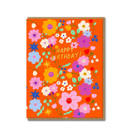 Carolyn Suzuki Goods Wenskaart - Birthday Buds - Dubbele kaart + Envelop