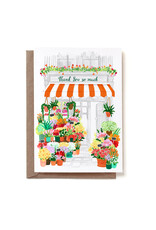Reddish Design Wenskaart - Thank you, Flowershop - Dubbele kaart + Envelop