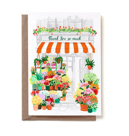 Reddish Design Wenskaart - Thank you, Flowershop - Dubbele kaart + Envelop