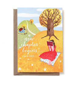 Reddish Design Wenskaart - New Chapter, Good luck - Dubbele kaart + Envelop