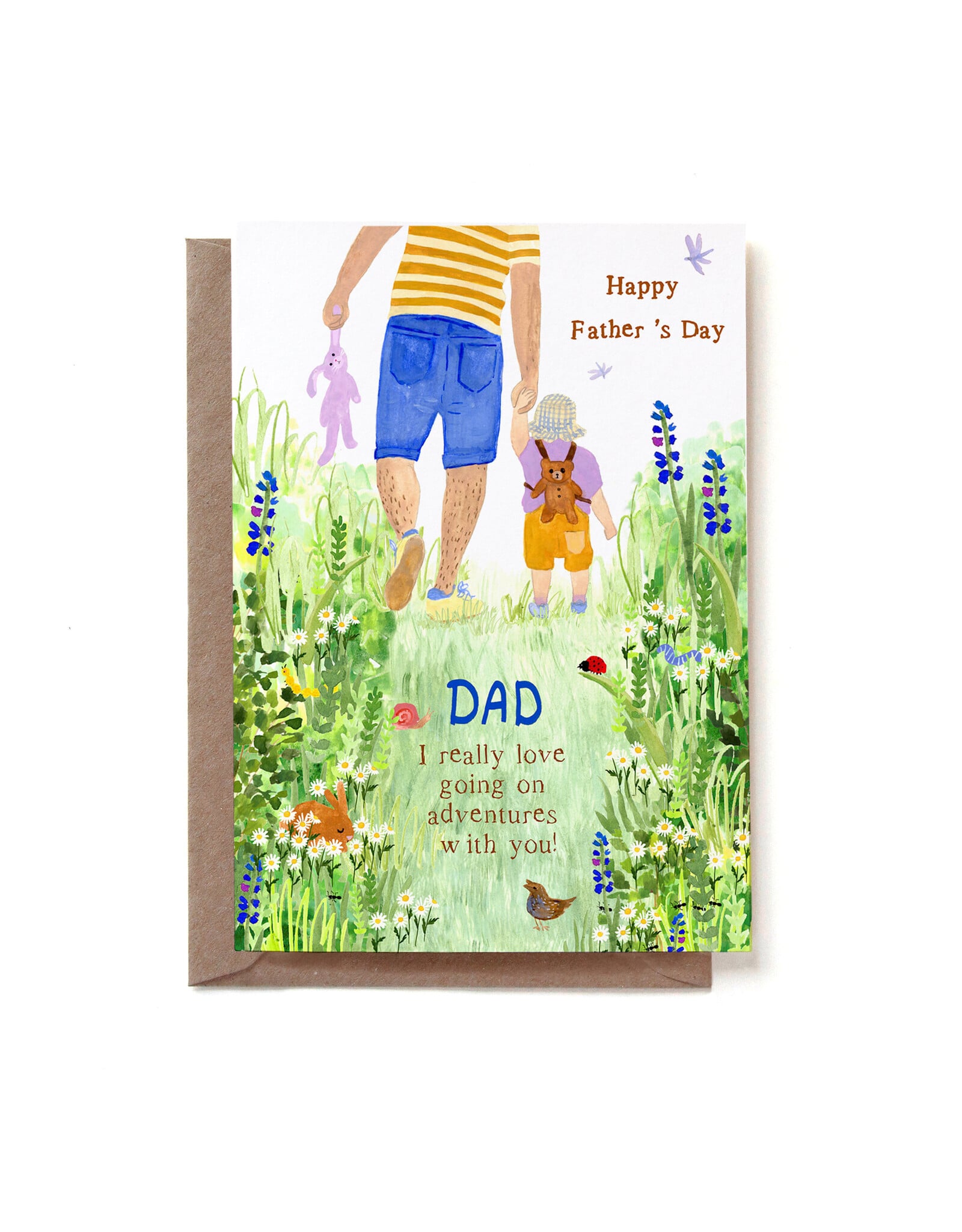 Reddish Design Wenskaart - Dad Adventures - Dubbele kaart + Envelop