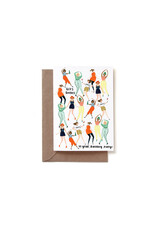 Reddish Design Wenskaart - Let's Party invite - Dubbele kaart + Envelop