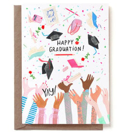 Reddish Design Wenskaart - Happy Graduation - Dubbele kaart + Envelop