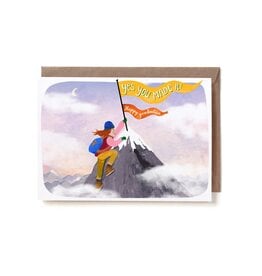 Reddish Design Wenskaart - Yes you made it - Dubbele kaart + Envelop