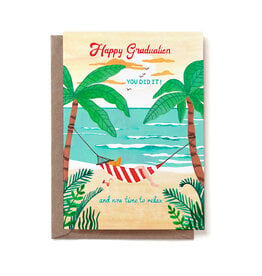 Reddish Design Wenskaart - Graduation Relax - Dubbele kaart + Envelop
