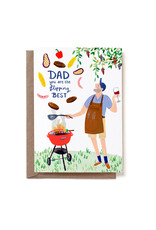 Reddish Design Wenskaart - Dad Bbq - Dubbele kaart + Envelop