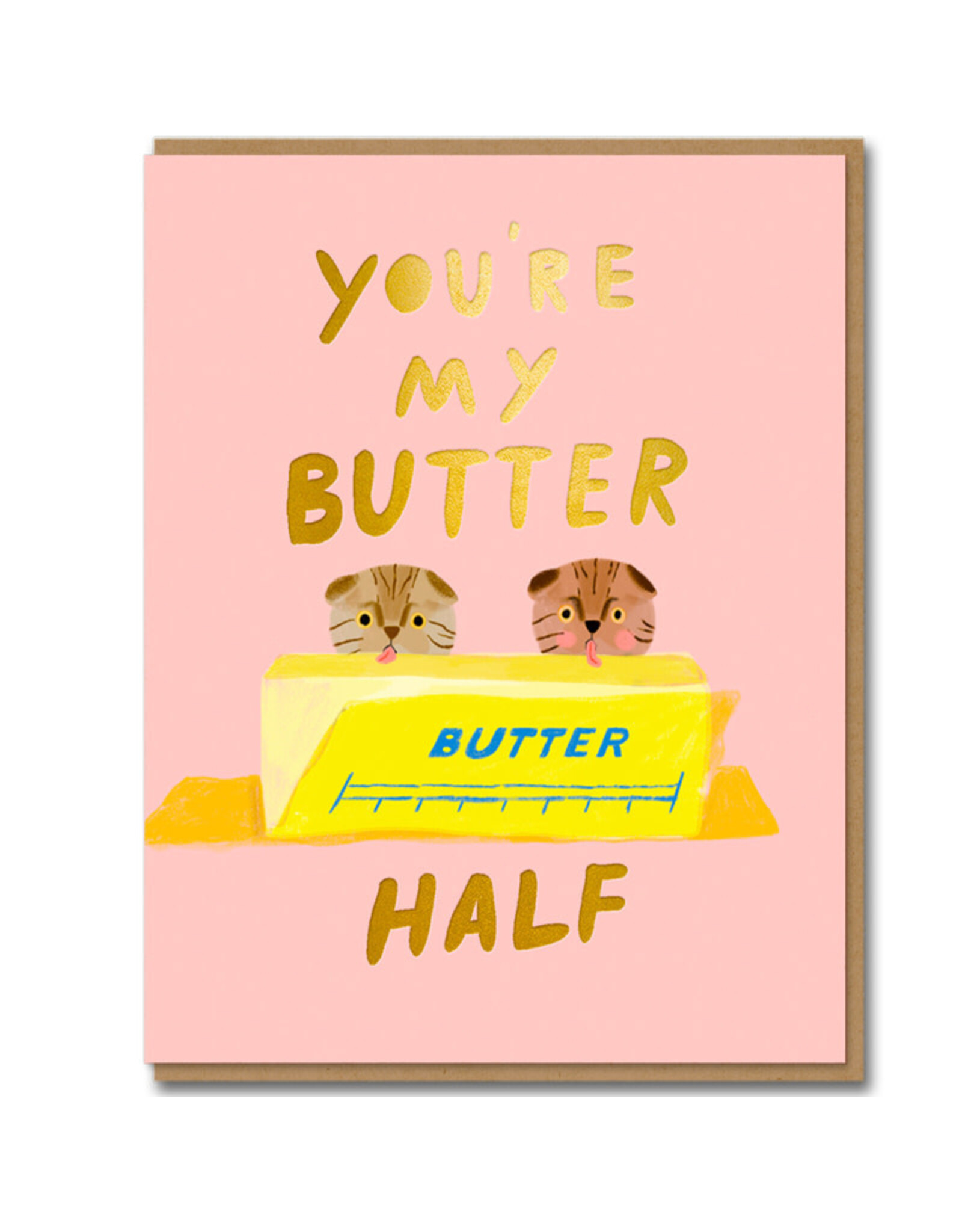 Carolyn Suzuki Goods Wenskaart - Butter Half - Dubbele kaart + Envelop