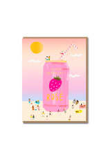 Carolyn Suzuki Goods Wenskaart - Rose on the beach - Dubbele kaart + Envelop