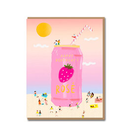 Carolyn Suzuki Goods Wenskaart - Rose on the beach - Dubbele kaart + Envelop