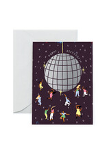 Carolyn Suzuki Goods Wenskaart - Disco Ball - Dubbele kaart + Envelop