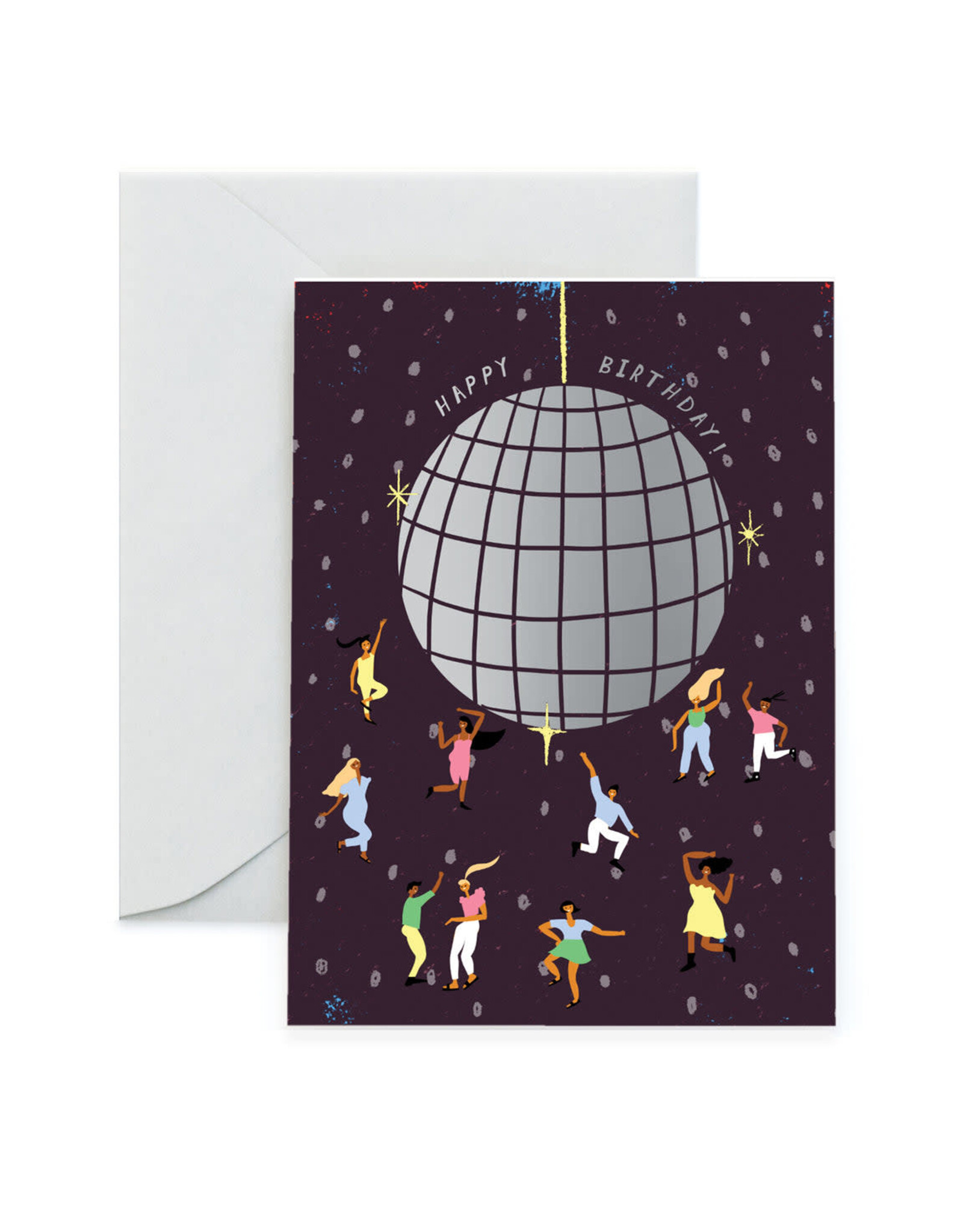 Carolyn Suzuki Goods Wenskaart - Disco Ball - Dubbele kaart + Envelop