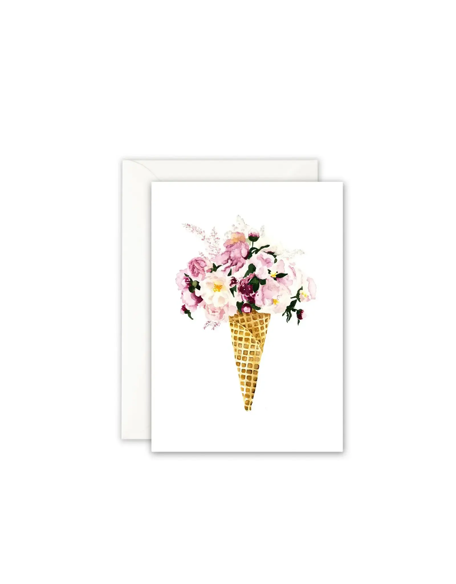Leo La Douce Wenskaart - Flower Cone - Dubbele kaart + Envelop