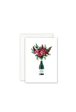Leo La Douce Wenskaart - Cheers, Wine bouquet - Dubbele kaart + Envelop