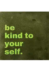 Yett Tegeltje - Be kind to yourself, Olijf/Lime - 10x10