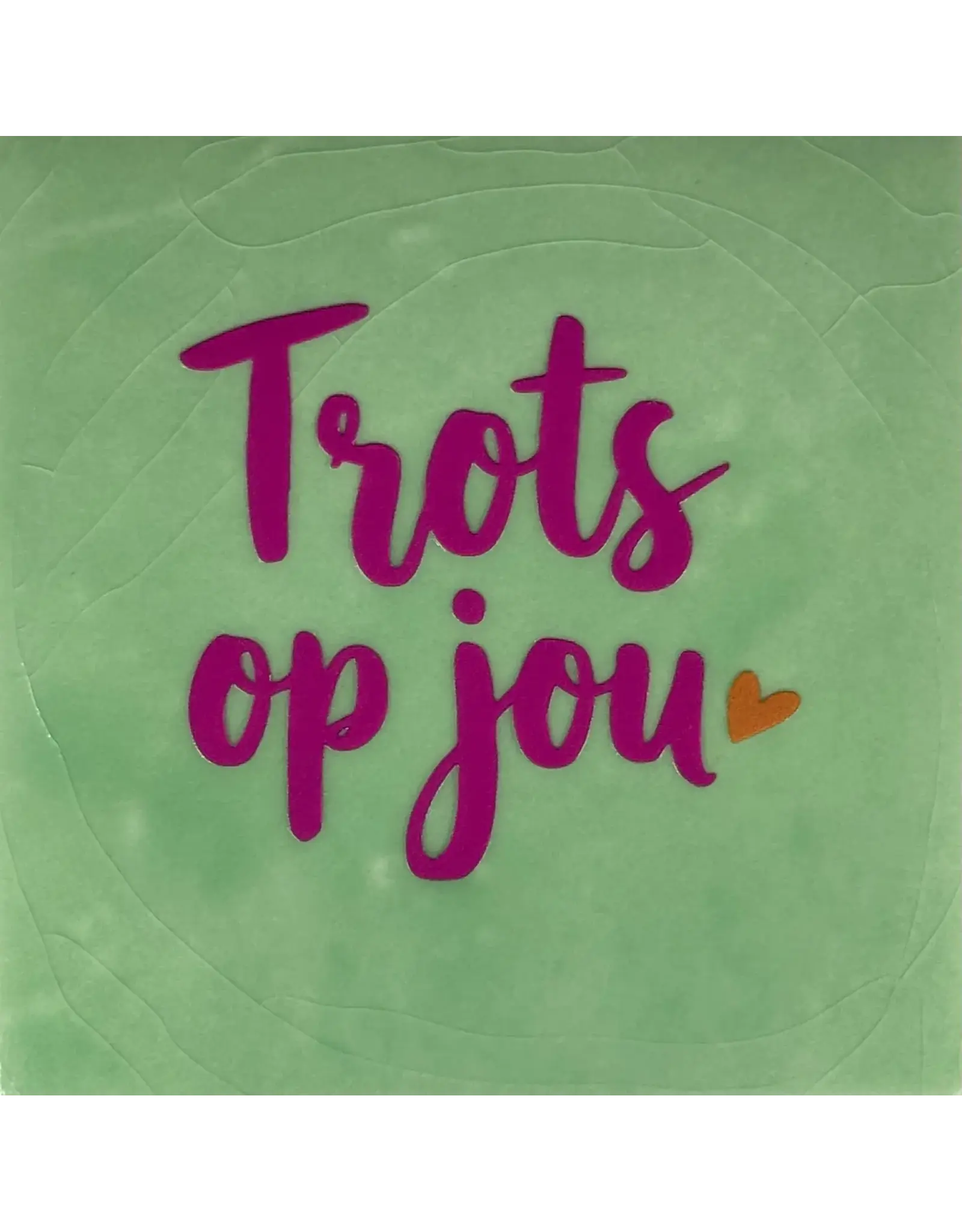 Yett Tegeltje - Trots op jou, Mint/Knalroze - 10x10