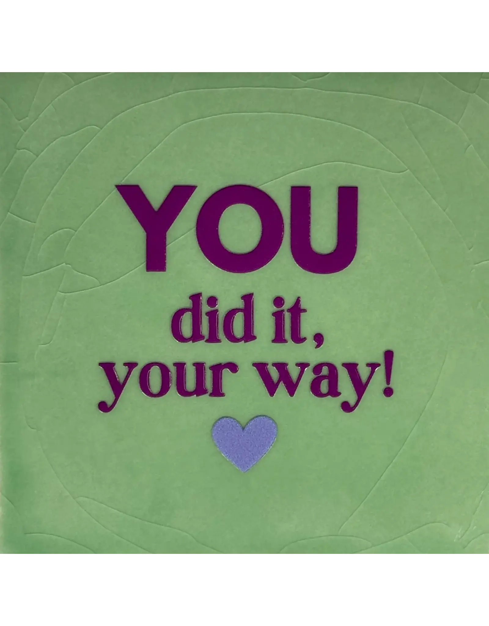 Yett Tegeltje - You did it your way, Mint/Paars - 10x10