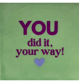 Yett Tegeltje - You did it your way, Mint/Paars - 10x10