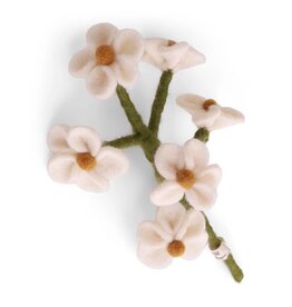 Gry & Sif Vilten Bloem - Vergeet-Me-Nietjes, White
