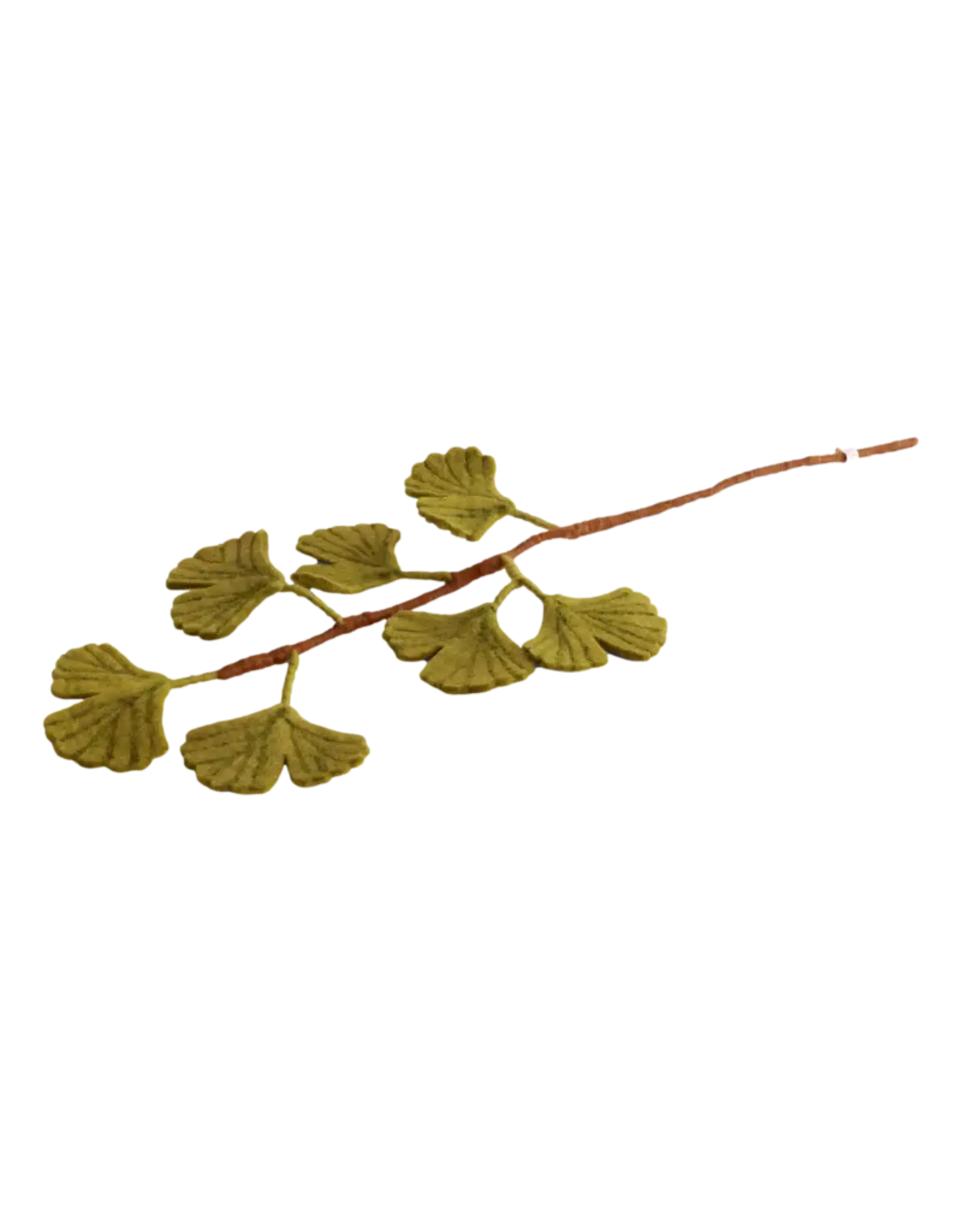 Gry & Sif Vilten Bloem, Ginkgo Biloba Branch - Green