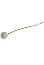 Gry & Sif Vilten Bloem - Bolletje, Aqua - Ø 2x30cm