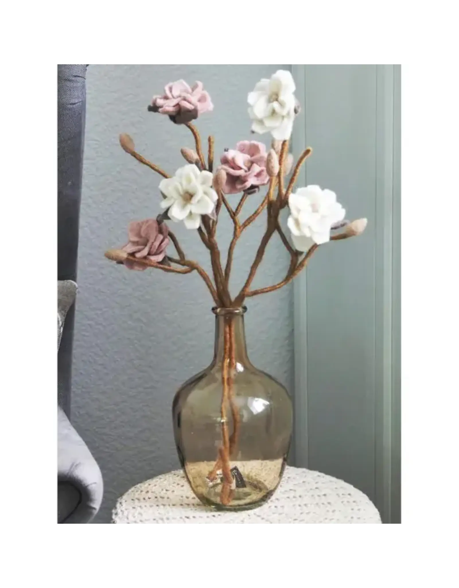 Gry & Sif Vilten Bloem, Magnolia - White