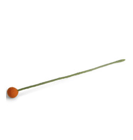 Gry & Sif Vilten Bloem - Bolletje, Oranje - Ø 2x30cm